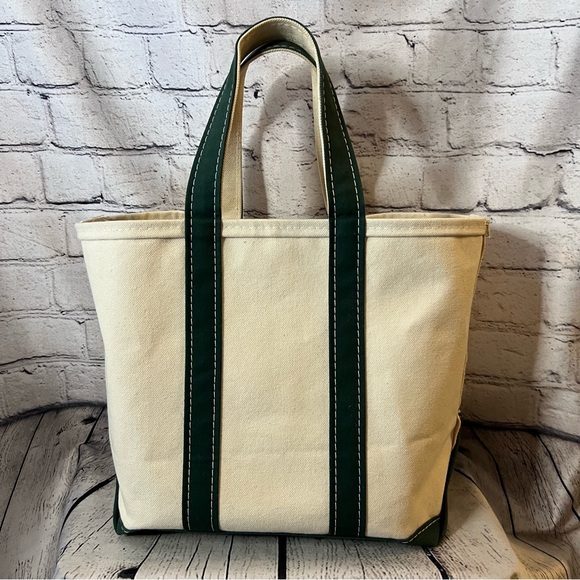 L.L. Bean Vintage 1980’s Boat and Tote Canvas Bag Medium Dark Green - Picture 12 of 12